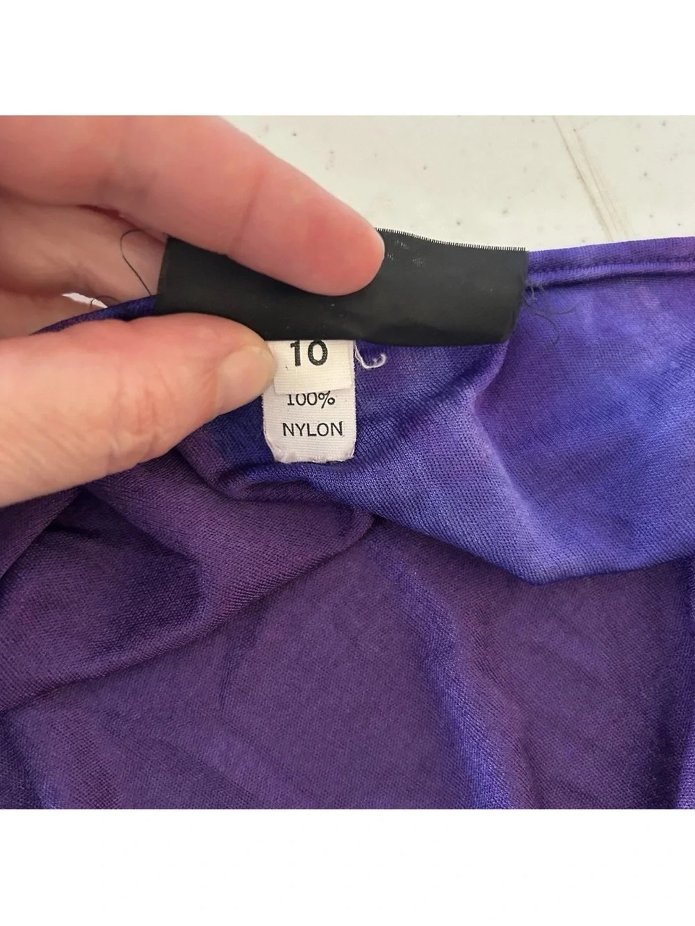 Vintage Whispers Nightgown Goddess Medium (10) purple gradient one shoulder tie